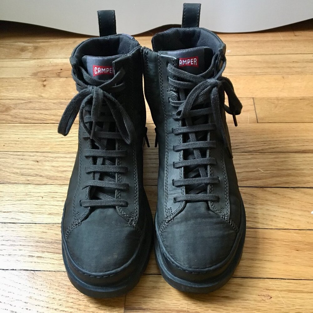 Dark gray Camper boots, basically new!